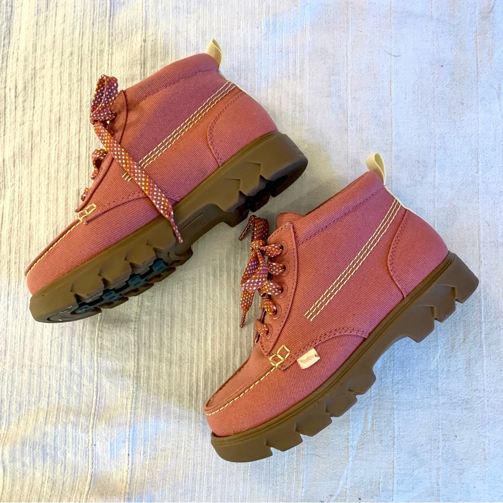 Lucy & Yak x Kickers Lennon Hi boots in Rubia Pink - Picture 2 of 7